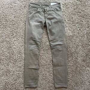 Rag & Bone Fit 2 Slim Leg Pants Men's Size 30X32 Brown Mid Rise Zip Cotton Blend